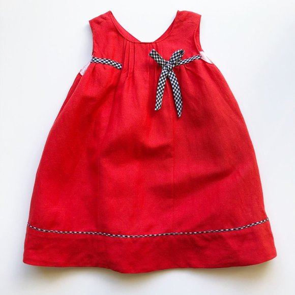 NWT Newness Red Linen Dress - Picture 1 of 6